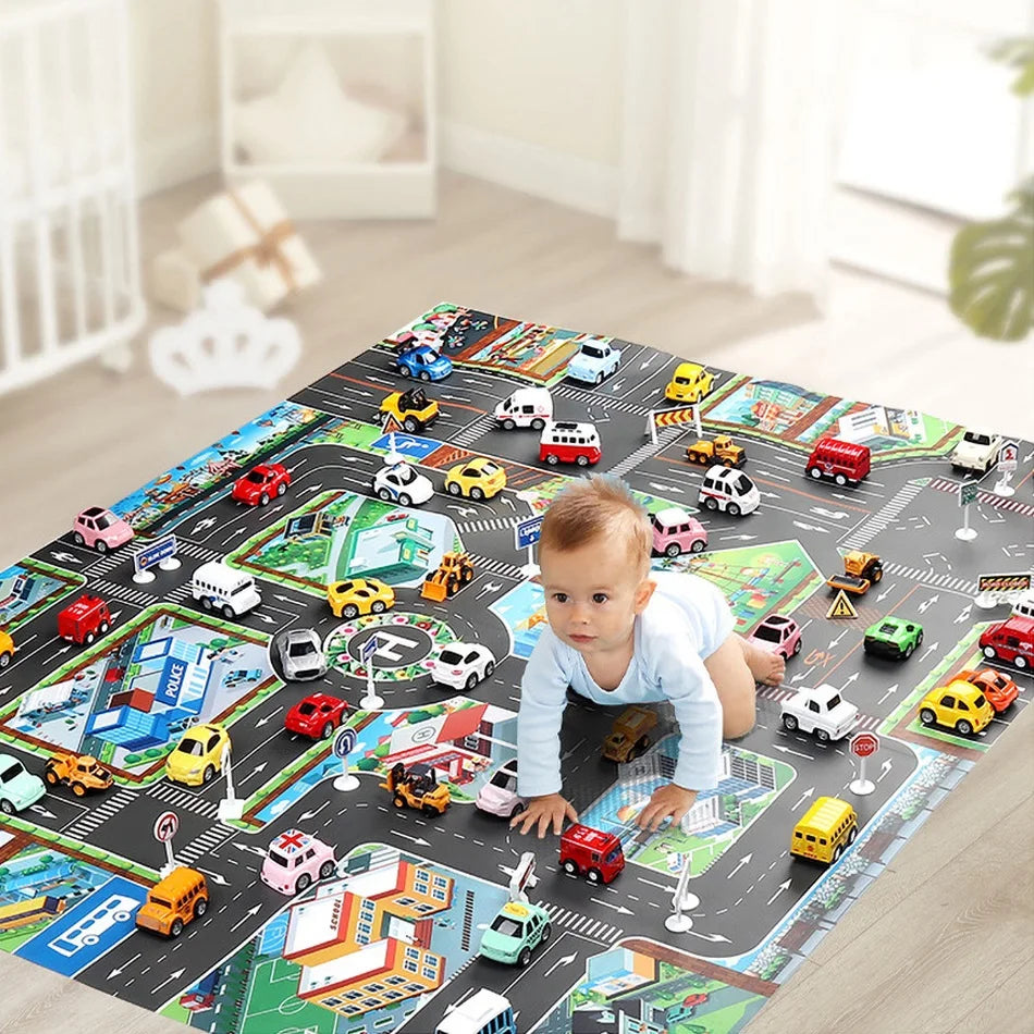 Baby Paper Mat - City with Road