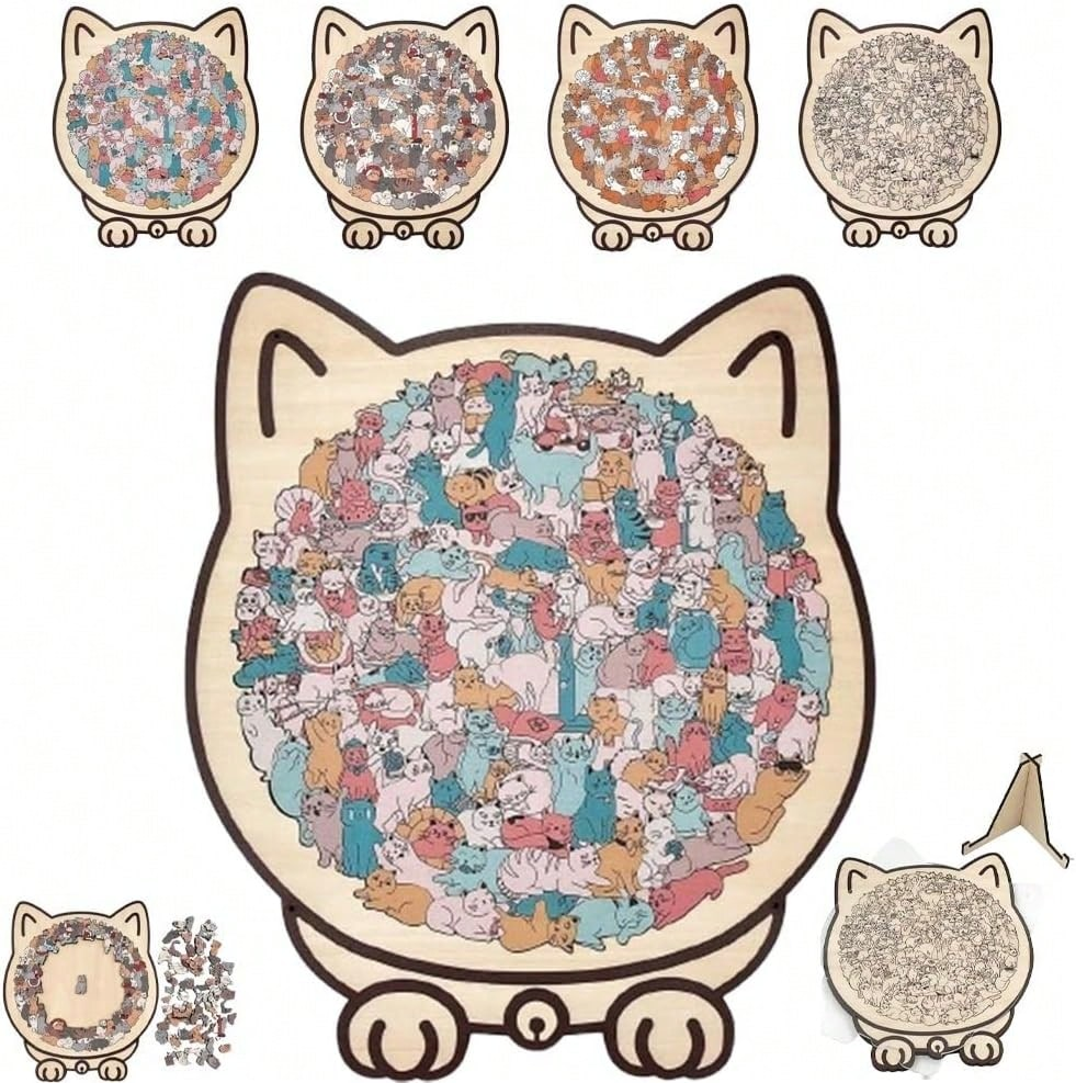 Wooden Cat Puzzle