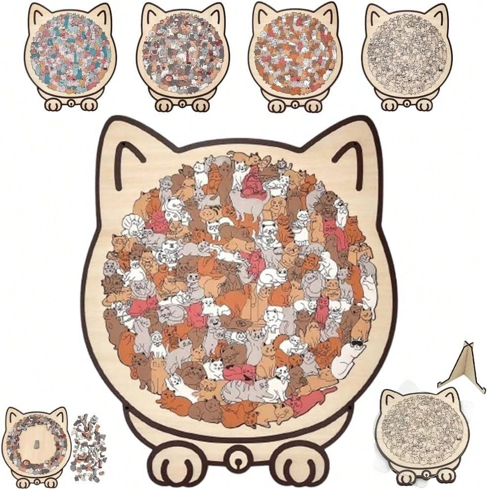Wooden Cat Puzzle